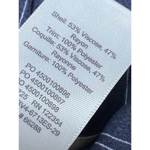 Aritzia Wilfred Faun Gray Striped Tie Belt High Waist Wide Leg Trousers Pants M - Picture 4 of 4